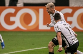 Róger Guedes anotou o gol do Corinthians no duelo contra o Palmeiras, na Neo Química Arena