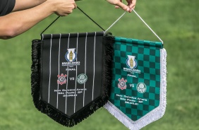 Flâmulas do Corinthians e Palmeiras preparadíssimas para a final do Brasileiro Feminino