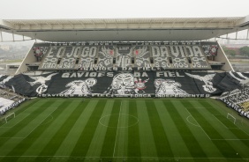 Mosaico pronto para duelo entre Corinthians e Palmeiras, pelo Brasileiro, na Neo Qumica Arena