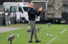 Sylvinho no Drbi entre Corinthians e Palmeiras, pelo Brasileiro, na Neo Qumica Arena