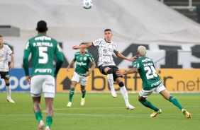 Victor Cantillo no Drbi entre Corinthians e Palmeiras, pelo Brasileiro, na Neo Qumica Arena