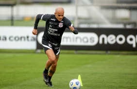 Fbio Santos durante ltima atividade antes do jogo entre Corinthians e Bahia