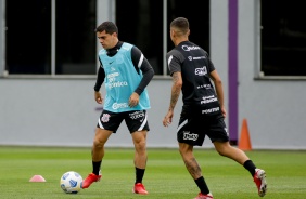 Fagner durante penúltimo treino antes do confronto contra o Sport