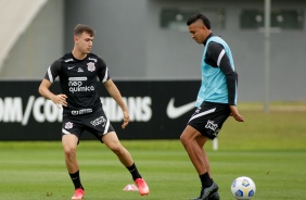 Lucas Piton e Cantillo durante penúltimo treino antes do confronto contra o Sport