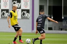 Róger Guedes e Giuliano durante penúltimo treino antes do confronto contra o Sport