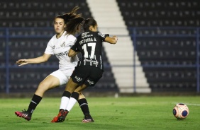 Vic Albuquerque durante clssico contra o Santos pelo Paulisto Feminino