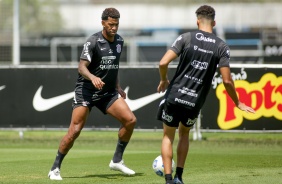 Gil e Lo Santos durante penltimo treino antes do Majestoso