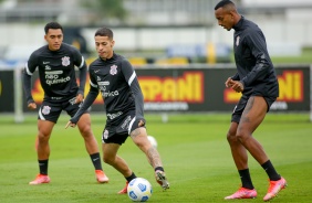 Du, Gabriel Pereira e Raul Gustavo no ltimo treinamento antes do Majestoso contra o So Paulo