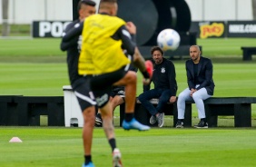 Duilio e Alessandro observam ltimo treino do Corinthians antes do Majestoso