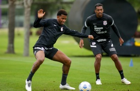 Gil e J no ltimo treinamento antes do Majestoso contra o So Paulo