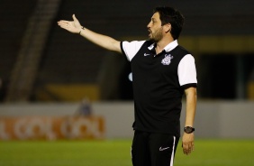 Técnico Arthur Elias durante partida entre Corinthians e Ferroviária pela semifinal do Paulista