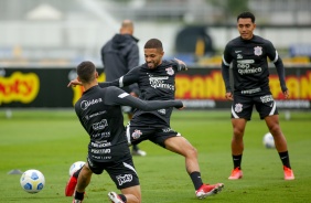 Vitinho e Du no ltimo treinamento antes do Majestoso contra o So Paulo