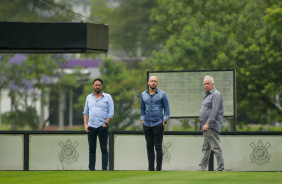 Diretoria do Corinthians durante treino do Corinthians no CT Dr. Joaquim Grava