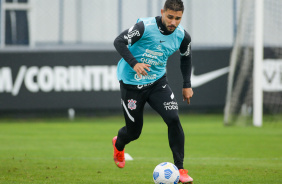 Joo Pedro durante treino do Corinthians no CT Dr. Joaquim Grava