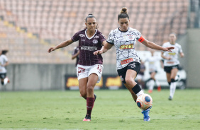 Tamires no duelo entre Corinthians e Ferroviria, pela semifinal do Paulista Feminino