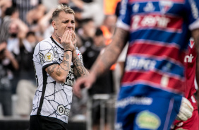 Rger Guedes durante jogo entre Corinthians e Fortaleza, pelo Campeonato Brasileiro
