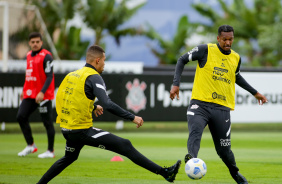 J durante ltimo treino do Corinthians antes do jogo contra o Cuiab