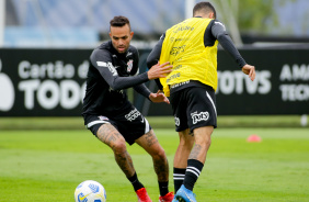 Luan durante ltimo treino do Corinthians antes do jogo contra o Cuiab