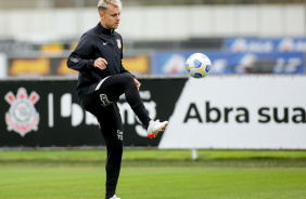 Rger Guedes durante ltimo treino do Corinthians antes do jogo contra o Cuiab