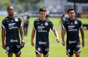 Xavier, Roni e Du retomam rotina de treinamentos no CT do Corinthians após vitória sobre o Cuiabá