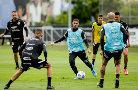 Gabriel durante ltimo treino do Corinthians antes do jogo contra o Santos