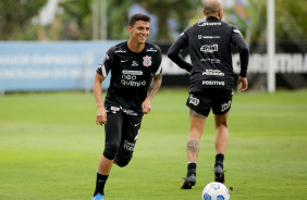 Gustavo Mantuan durante ltimo treino do Corinthians antes do jogo contra o Santos