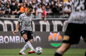 Gabriel no jogo entre Corinthians e Santos que aconteceu na Neo Qumica Arena