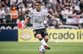 Gabriel no jogo entre Corinthians e Santos que aconteceu na Neo Qumica Arena