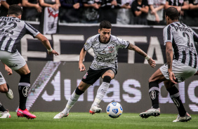 Gabriel Pereira no jogo entre Corinthians e Santos que aconteceu na Neo Qumica Arena