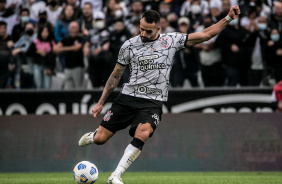 Renato Augusto no jogo entre Corinthians e Santos que aconteceu na Neo Qumica Arena