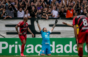 Cssio comemora a vitria do Corinthians contra o Athletico