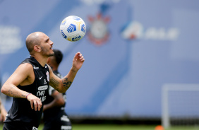 Fbio Santos durante ltimo treino do Corinthians para jogo contra o Grmio