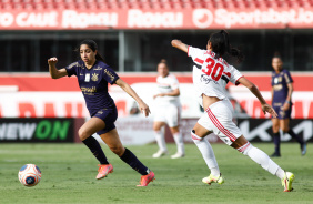 Ketlen (#17 Santos) and Katiuscia (#2 Corinthians) during the Campeonato  Paulista Feminino football match between Corinthians x Santos at Parque Sao  Jorge in Sao Paulo, Brazil. Richard Callis/SPP Credit: SPP Sport Press