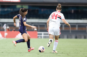 Katiuscia no jogo entre Corinthians e São Paulo pela final do Paulista Feminino