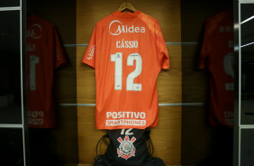 Manto sagrado do Corinthians preparado para duelo contra o Grmio, na Neo Qumica Arena