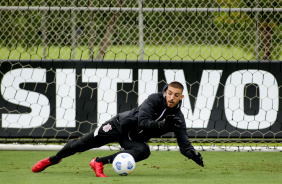 Guilherme durante ltimo treino do Corinthians para jogo contra o Juventude