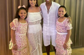 Willian tambm comemorou o ano novo ao lado de sua famlia