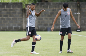 Varanda e Cauan no treino do Corinthians Sub-20