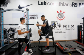 Gabriel na apresentao do Corinthians para a temporada 2022
