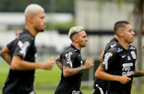 Gustavo Silva na apresentao do Corinthians para a temporada 2022
