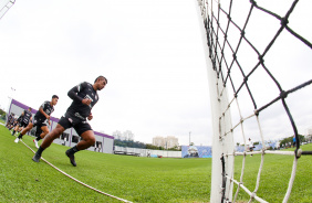 Paulinho na reapresentao do elenco do Corinthians para temporada 2022