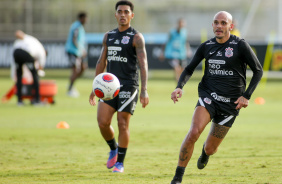 Fbio Santos durante treino no CT Joaquim Grava