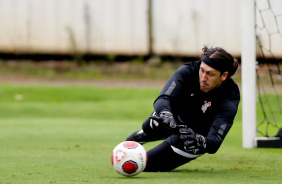 Cssio em treino do Corinthians nesta sexta-feira