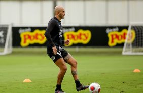 Fbio Santos em treino do Corinthians nesta sexta-feira