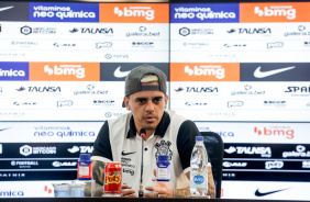 Fagner conversou com a imprensa antes da partida em Itaquera