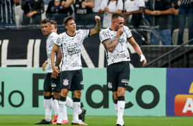 Paulinho, Lucas Piton, Gustavo e Renato na partida entre Corinthians e Mirassol nesta quinta-feira