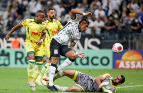 Paulinho na partida entre Corinthians e Mirassol nesta quinta-feira