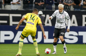 Róger Guedes na partida entre Corinthians e Mirassol desta quinta-feira