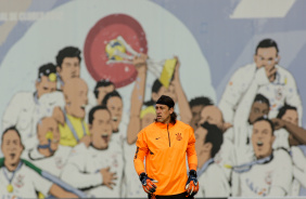 Cssio no treino do Corinthians desta tera-feira