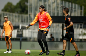 Cssio no treino preparatrio para o jogo contra a Ponte Preta